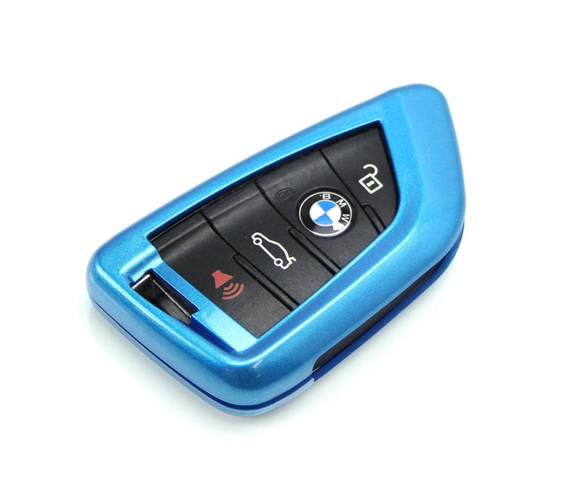 Exact Fit Glossy Blue Smart Key Fob Shell Cover For BMW X1 X4 X5 X6 5 7 Series