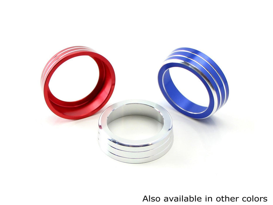 Red Anodized Aluminum AC Climate Control Ring Knob Covers For 16-21 Honda Civic