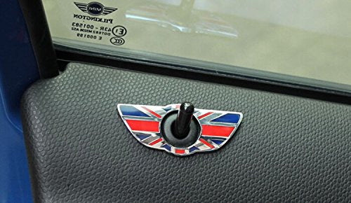 Red Union Jack Style Wing Emblem Rings For MINI Countryman Paceman Door Locks