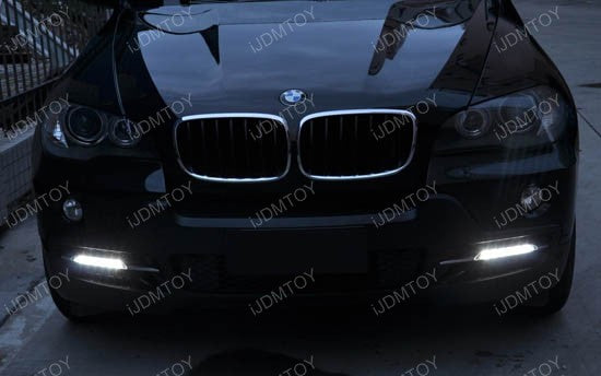 Xenon White 18W LED Daytime Running Lights DRL For 2007-10 BMW X5 (E70 Pre-LCI)