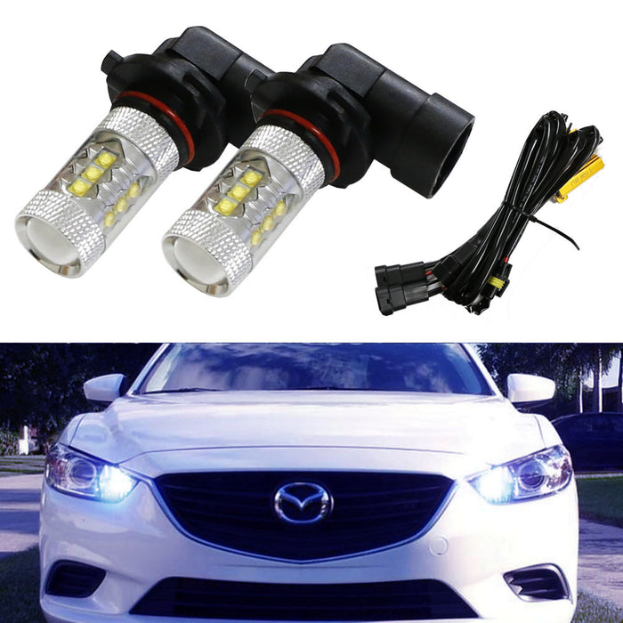 8K Blue 80W 16-CREE 9005 LED High Beam Daytime Running Lights