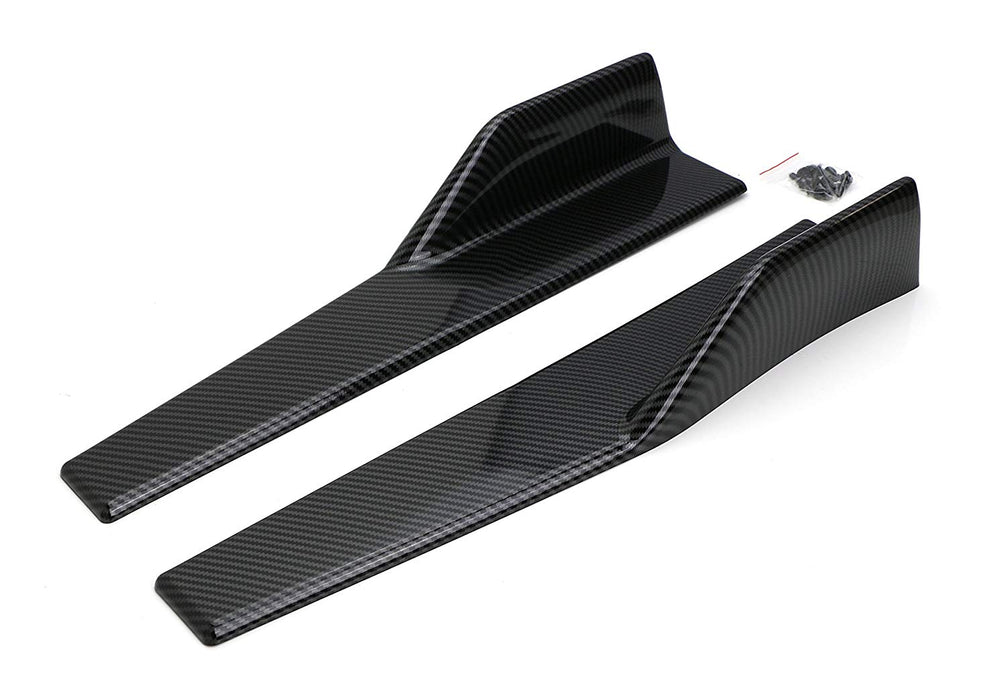 Left/Right Black PP Universal Rear Side Skirt Winglets Diffusers For Car-iJDMTOY