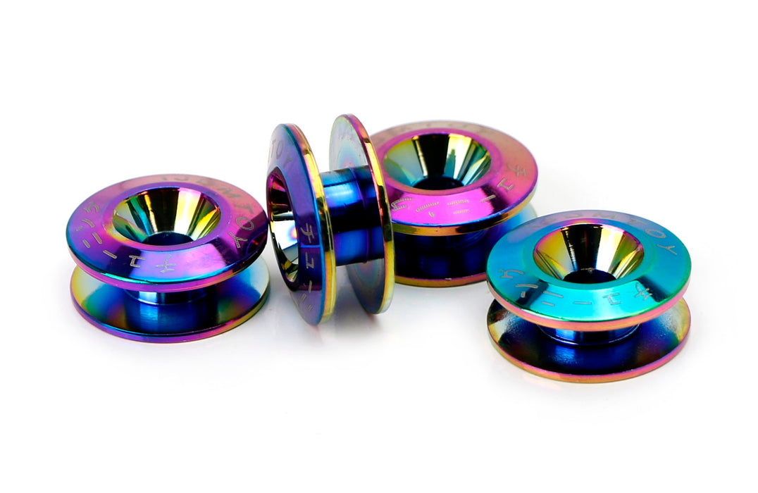 Neo Chrome JDM Quick Release Fasteners For Car Bumpers Trunk Fender Hatch Lids