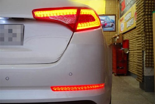 Red Lens 40-SMD LED Rear Bumper Reflector Lights For 2011-2013 Kia Optima K5