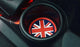 78mm Red Union Jack UK Flag Style Coasters For MINI Cooper Front Cup Holders