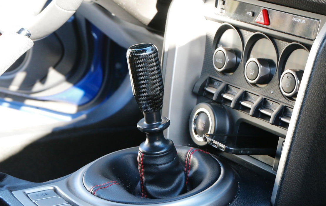 Glossy Black Real Carbon Fiber Shift Knob For Most Car 6-Speed, 5-Speed, 4-Speed