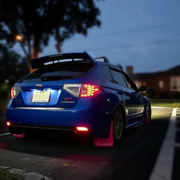 Red Lens 26-LED Bumper Reflectors, Rear Fog Lights For Subaru Impreza WRX STi