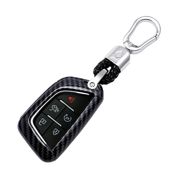 Carbon Fiber Shell Key Fob Cover Case For 20-up Cadillac CT5 CT6 XTS XT4 XT5 ATS