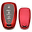 Red w/Carbon Fiber TPU Key Fob Protective Case For Chevry 16-up Camaro Malibu...