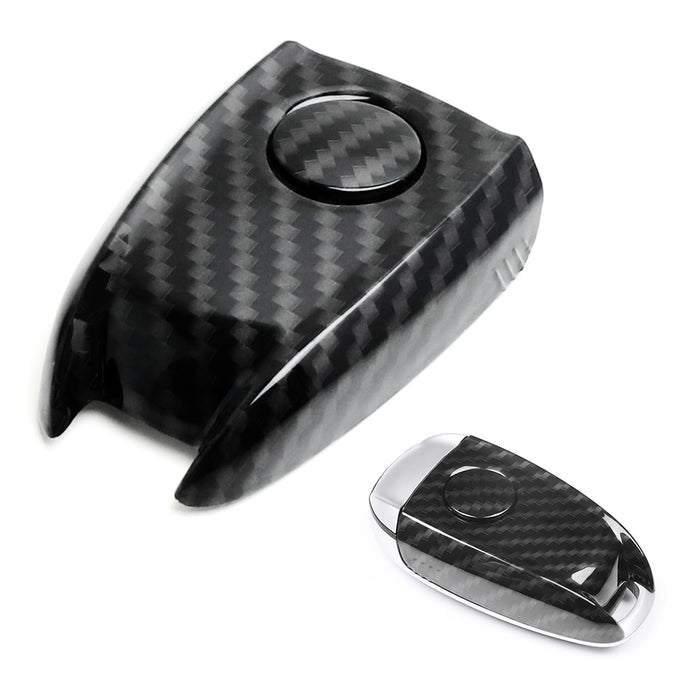 Gloss Black Carbon Pattern KeyFob Back Panel Cover For Alfa Romeo Giulia Stelvio