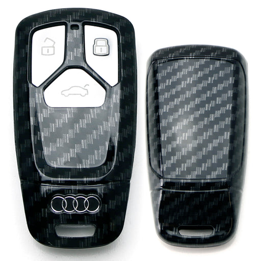 Carbon Fiber Key Fob Shell Cover For 2017-up Audi A4 A5 Q7, 2016-up TT Smart Key