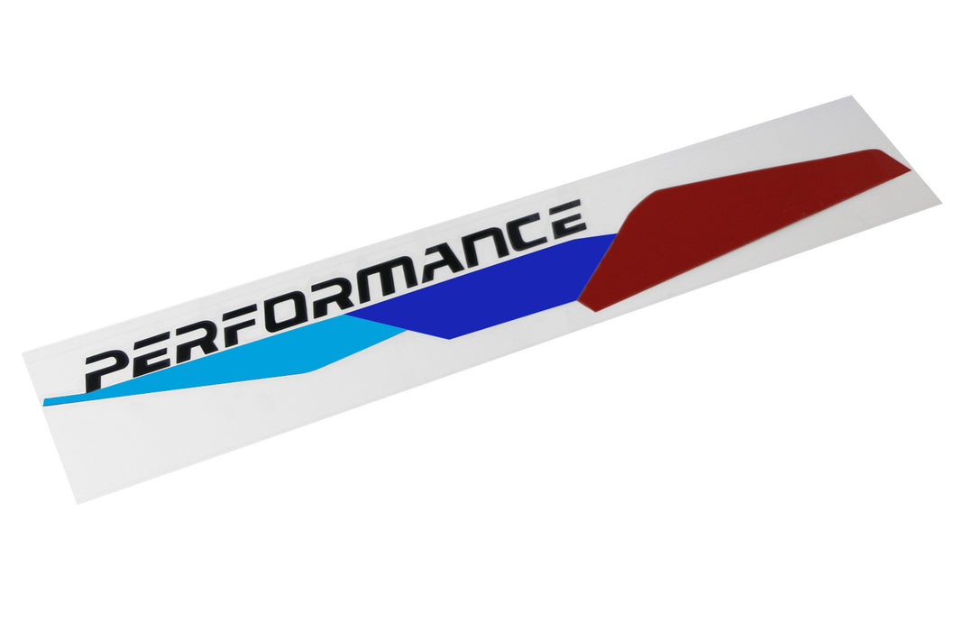 Iconic M-Sport Tri-Color Stripe w/Black Performance Letter Vinyl Sticker For BMW