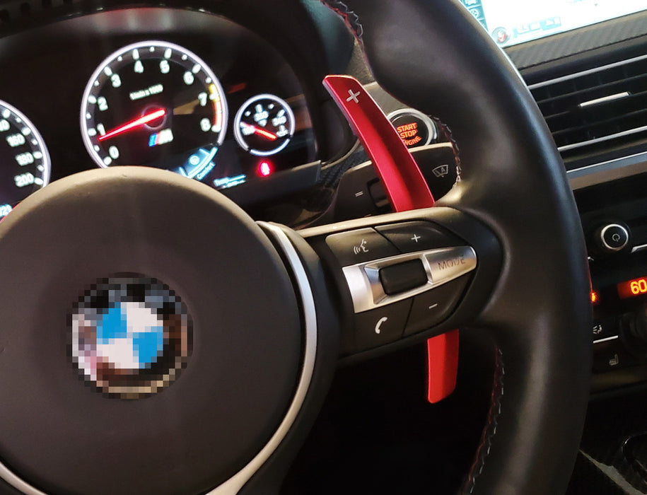 Red Steering Wheel Paddle Shifter Extension For BMW M2 M3 M4 M5 M6 X5M X6M, etc