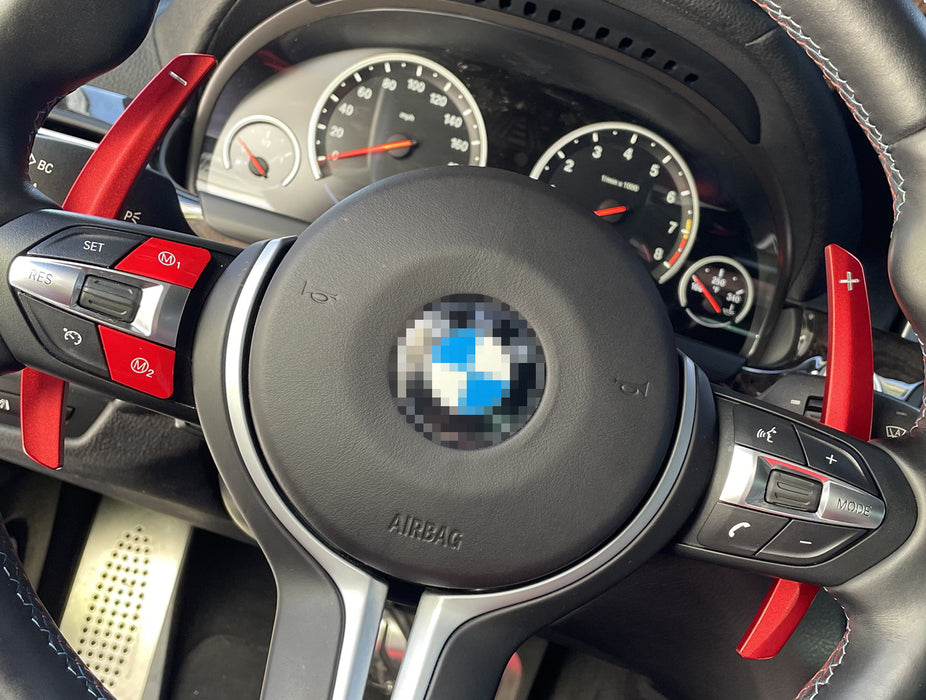 Red Steering Wheel Paddle Shifter Extension For BMW M2 M3 M4 M5 M6 X5M X6M, etc