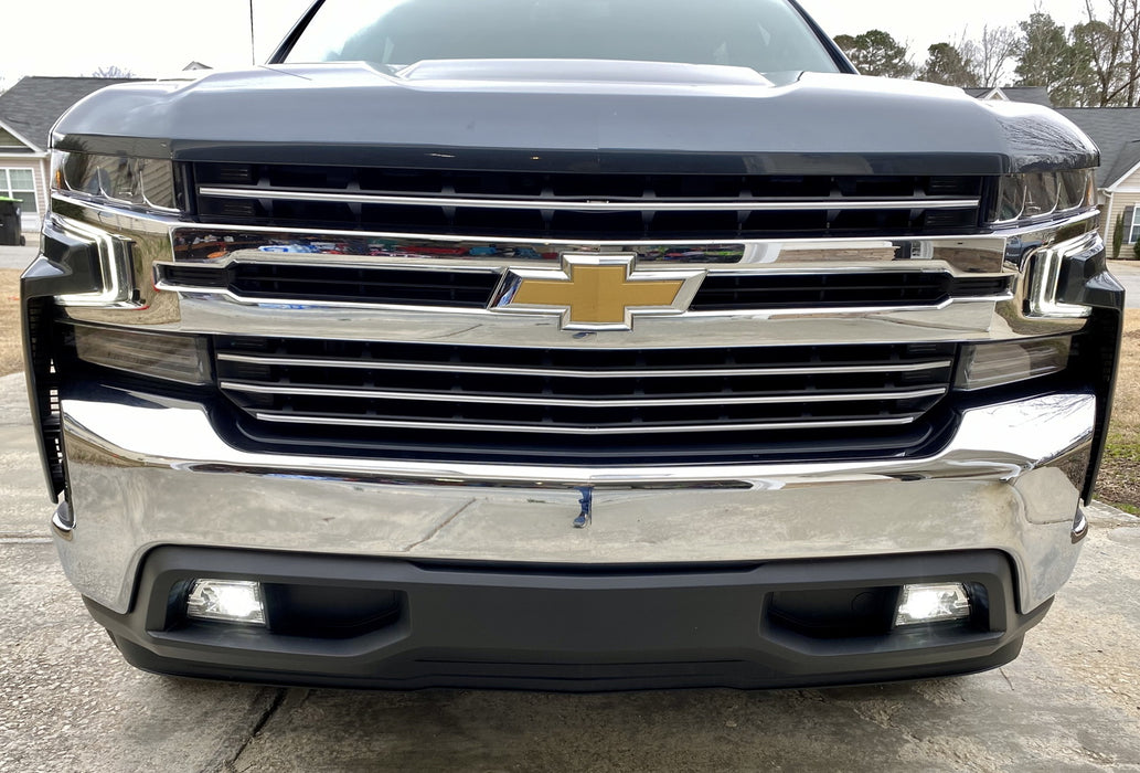 OE-Spec 15W High Power LED Fog Light Kit w/ Wiring For 19-up Chevrolet Silverado