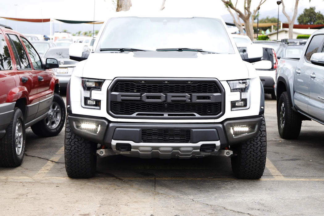 30W SR LED Fog Lightbar Kit w/ Mounting Brackets & Wires For 2017-20 Ford Raptor