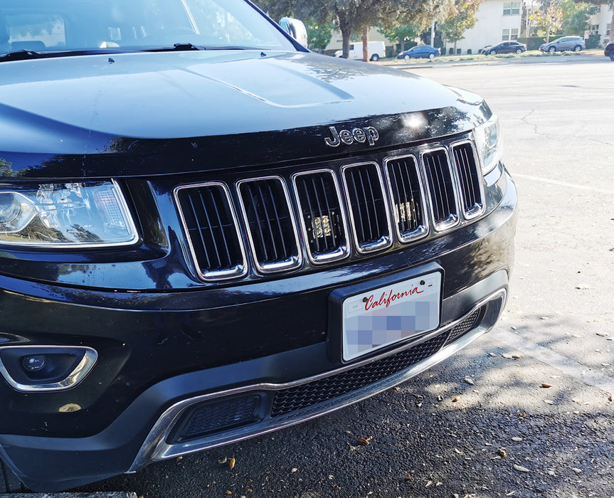 Behind Grille Mount LED Pod Light Kit w/Brackets, Wiring For Jeep Grand Cherokee