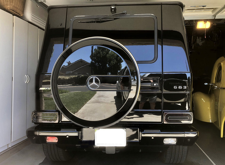 Gloss Black Rear Tail Light Cover Lenses For 1999-2018 Mercedes W463 G-Class