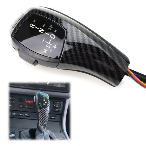 F30 Style Carbon LED Illuminated Shift Knob Selector For BMW E46 E60 3 5 Series