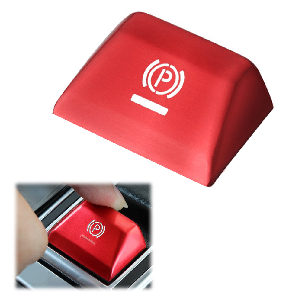 Red Hand Brake Release Button Decoration Cover Trim For Porsche Panamera Cayenne