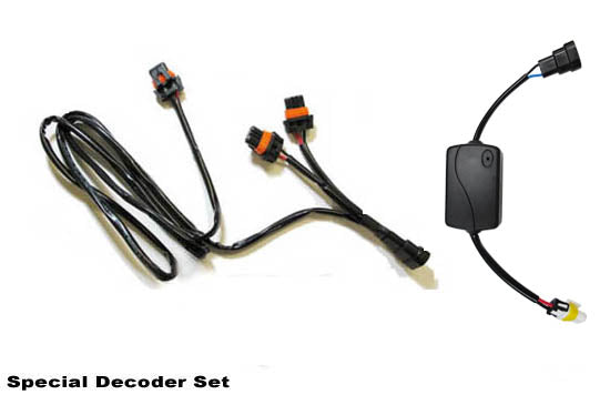 Special LED Daytime Running Light Decoder Wiring Relay Kit for installing LED bulbs on high beam as DRL lamps