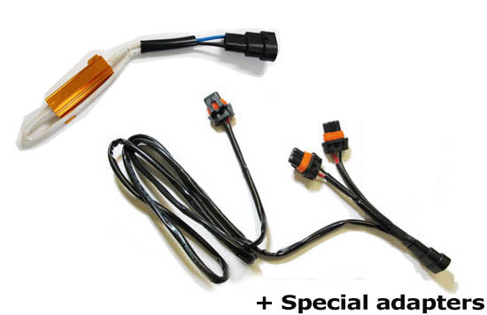 Special LED Daytime Running Light Decoder Wiring Relay Kit for installing LED bulbs on high beam as DRL lamps