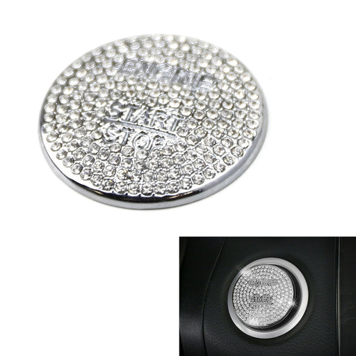 Crystal Decor Keyless Engine Start/Stop Push Start Button Cover Cap For Mercedes