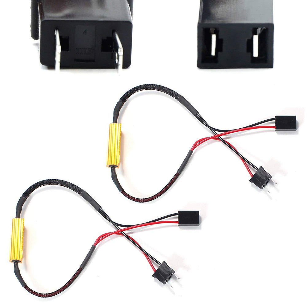 Plug-N-Play Error Free Decoder Wiring Kit For H7 LED Bulbs on Fog Lights or DRL