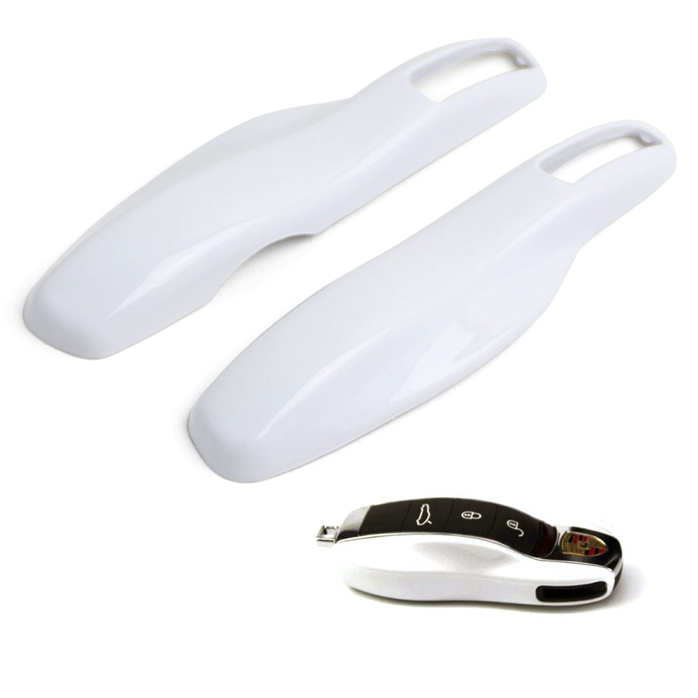 White Remote Smart Key Shell Holder Cover For Porsche Cayenne Panamera Macan 911