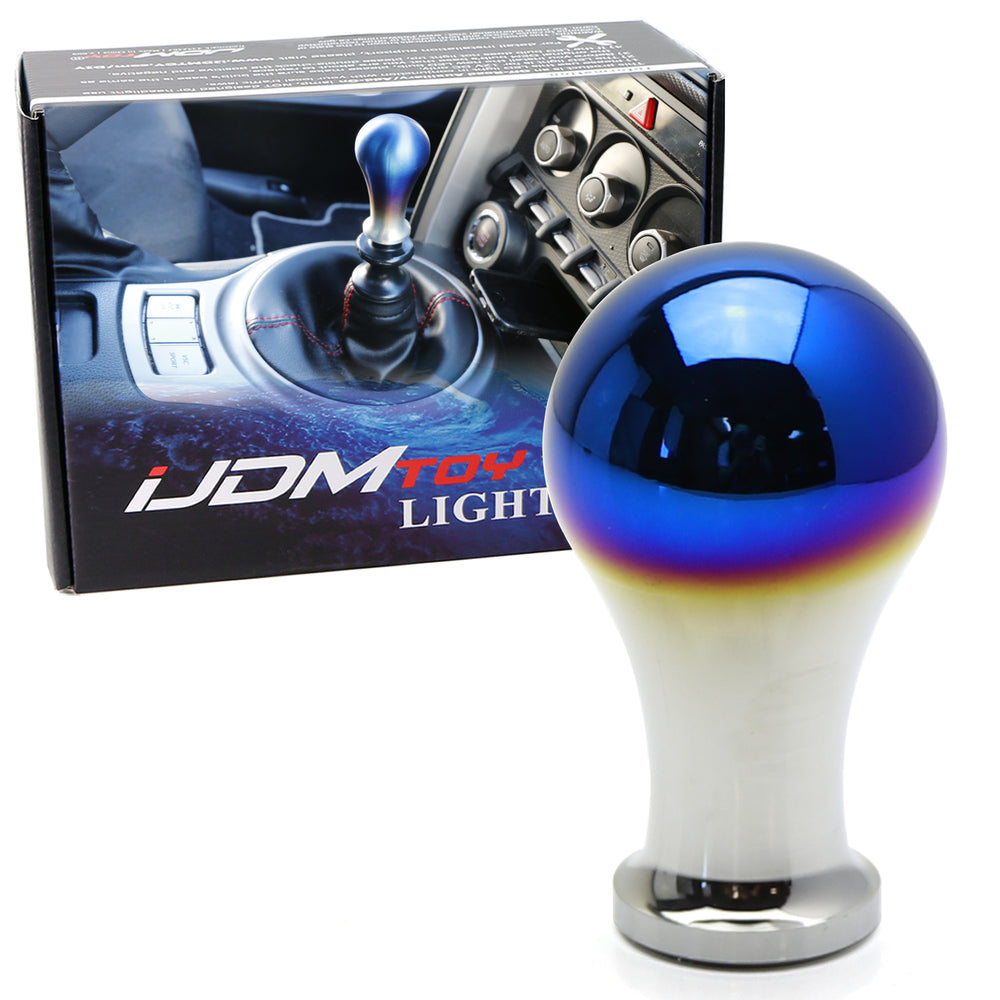 JDM Burnt Titanium Finish Universal Fit Tear Drop Shift Knob, Good For Most Cars