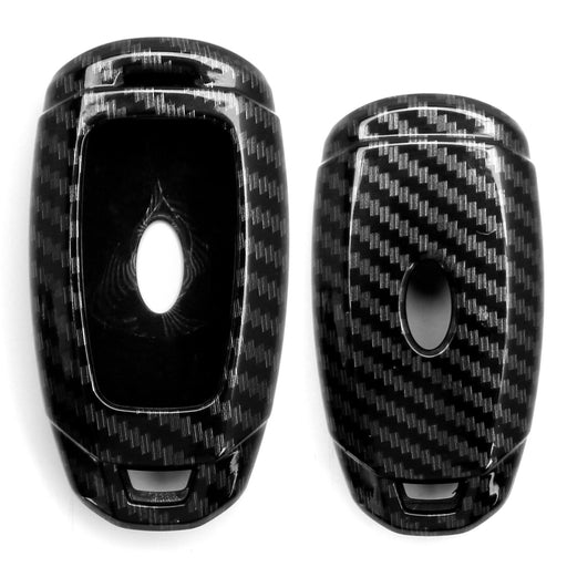 Black Carbon Fiber Hard Shell Key Fob Cover For Hyundai Kona Veloster Elantra GT