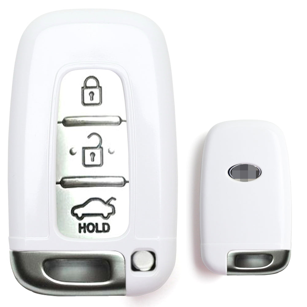 Exact Fit Glossy White Remote Smart Key Key Shell Holder Cover For Hyundai Kia