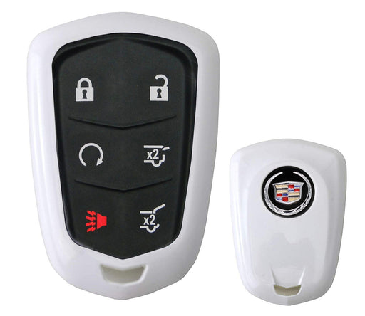 Exact Fit Glossy White Smart Key Fob Shell For 15+ Cadillac ATS CTS XTS Escalade