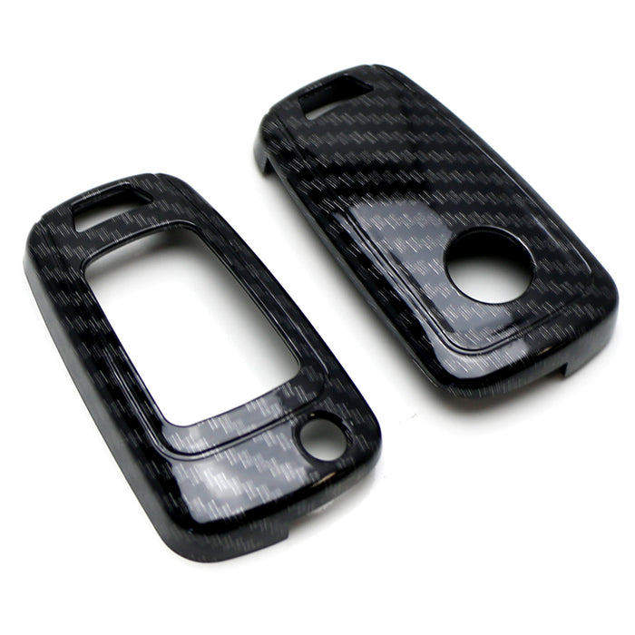 Exact Fit Black Carbon Smart Key Fob Shell Cover For Chevrolet GMC 3 4 5 Buttons