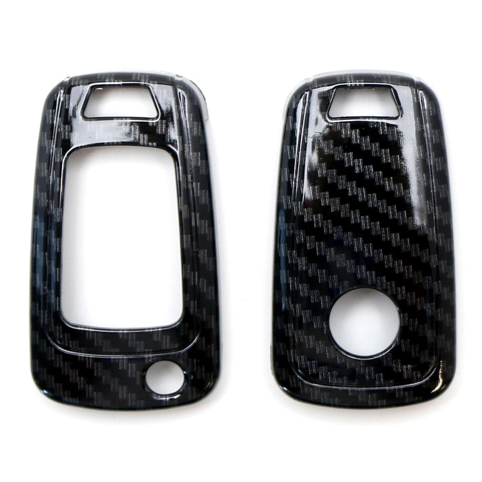 Exact Fit Black Carbon Smart Key Fob Shell Cover For Chevrolet GMC 3 4 5 Buttons