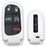 Exact Fit Glossy Pearl White Smart Key Fob Shell Cover For Jeep Dodge Chrysler