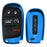 Chrome Blue TPU Key Fob Case For Dodge Charger Challenger Jeep Chrysler, etc