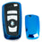 Chrome Blue TPU Key Fob Case For BMW 1 2 3 4 5 6 7 Series X1 X3 X4 4-Button Key