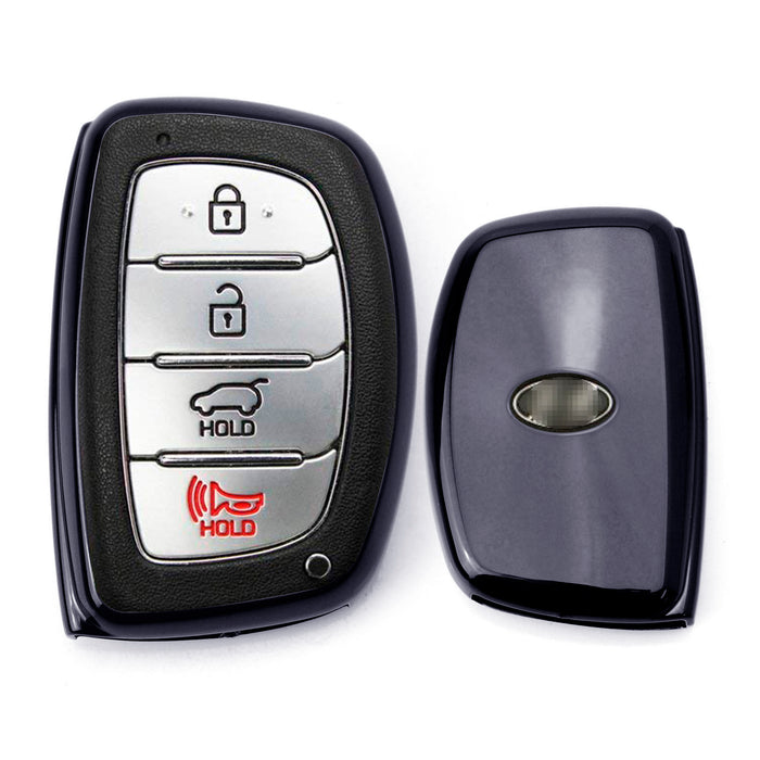 Chrome Black TPU Key Fob Case For 2014-up Hyundai Tucson IX35 Keyless Entry Fob