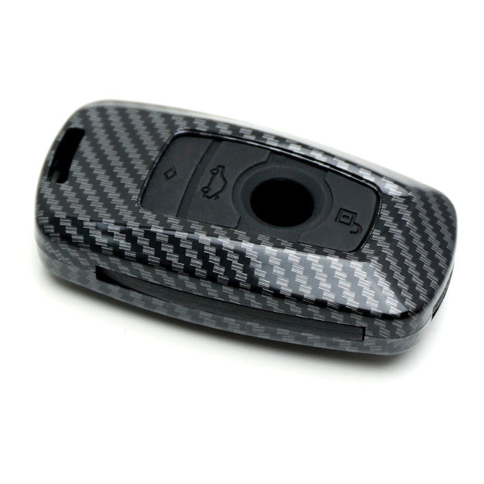 Carbon Fiber Smart Key Fob Shell w/ Skin For BMW 1 2 3 4 5 6 7 Series X1 X3 X4