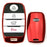 Chrome Red TPU Key Fob Case Cover For Kia Optima K5 Sorento Carens Forte Soul