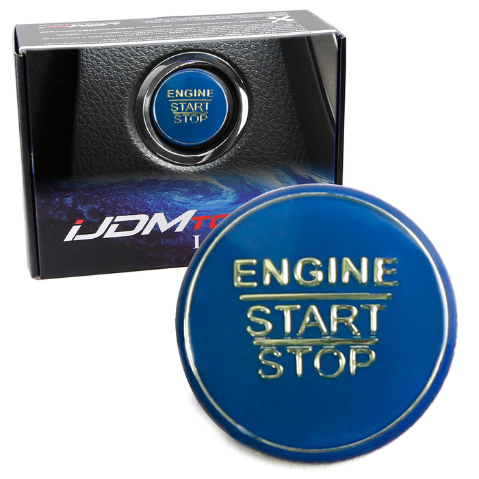 Blue Keyless Engine Push Start Button Cover For 14+ Lexus IS GS ES RC, 16+ RX NX