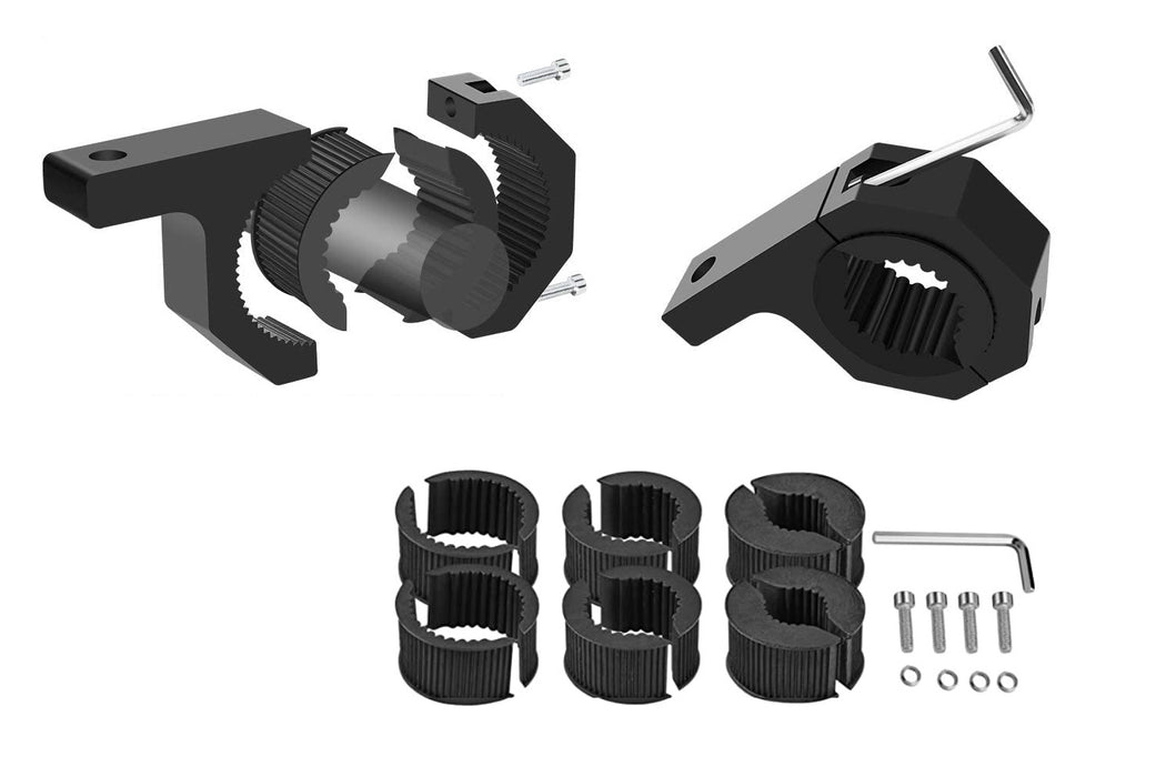 Adjustable Bullbar/Roof Cage Clamp Mount Brackets For LED Pods, LED Light Bars