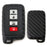 Carbon Fiber Soft Silicone Key Fob For Toyota Camry Avalon Corolla Highlander...