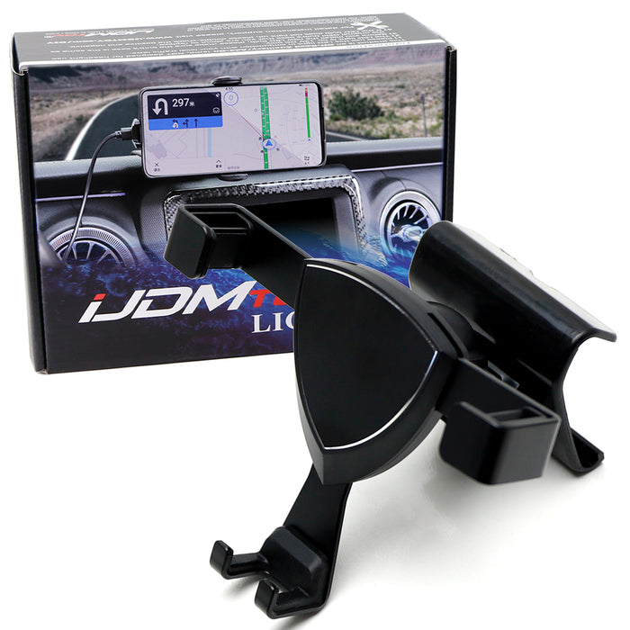 Dashboard Direct Clip-On Mount Phone Gravity Holder For Jeep 2018-up Wrangler JL