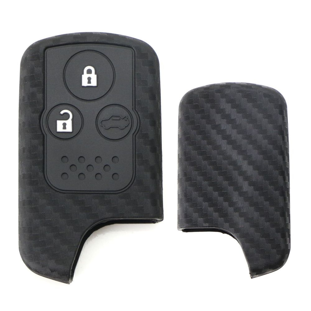 Carbon Fiber Pattern Soft Silicone Key Fob Cover For 05-13 Acura RL Keyless Fob