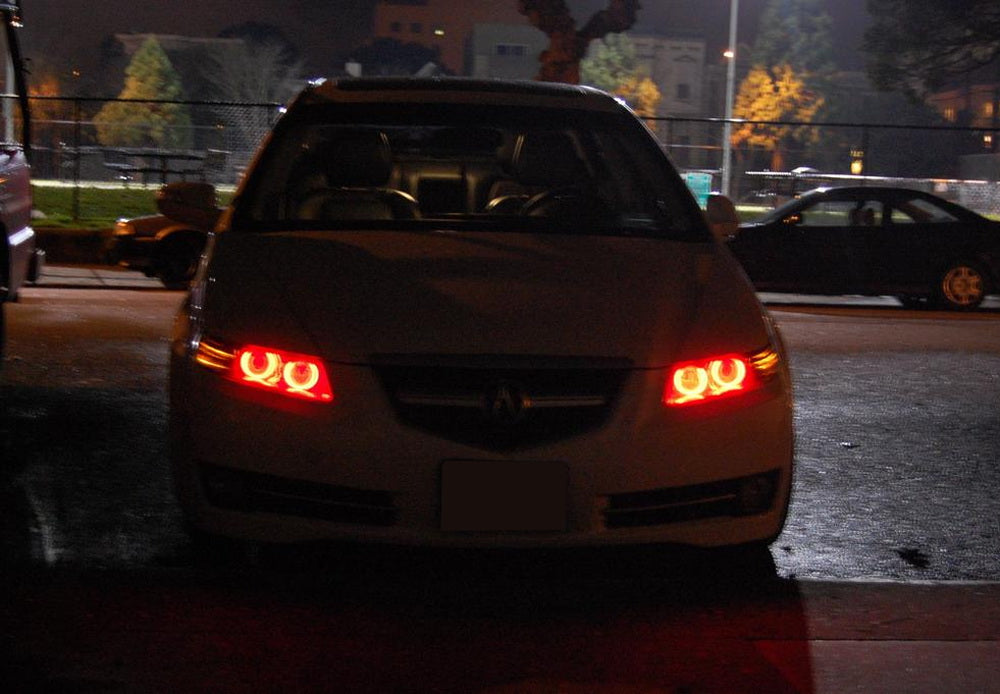 7-Color RGB LED Angel Eye Halo Rings w/Wireless Remote For 2007-2008 Acura TL