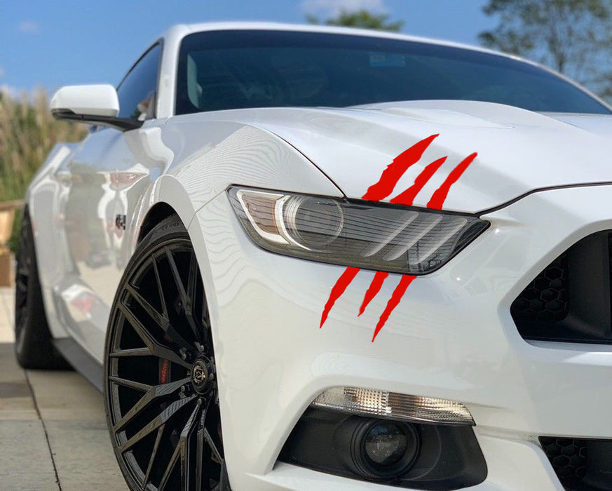 Red Eye Scar Mark Scratch Shape Decals For Car Headlight Headlamp Decoration