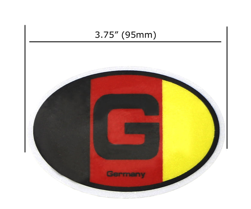 Pair 3.75" 95mm German Flag Stickers For European Car Windshield Bumper Fender