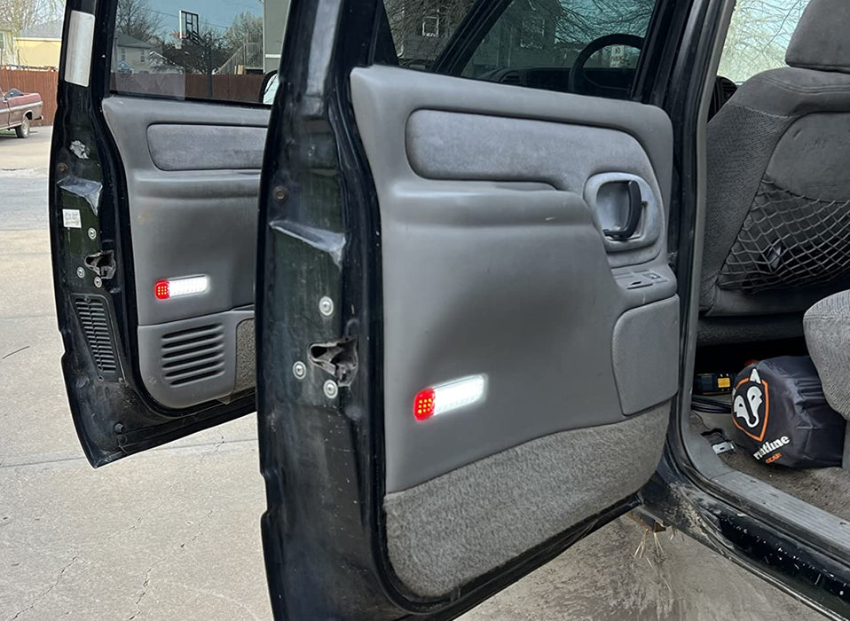 White/Red LED Side Door Courtesy Lights For GM Escalade Silverado Suburban Yukon